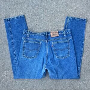 Vintage 90s Levi’s 505 orange tab regular fit straight leg jeans 38x30